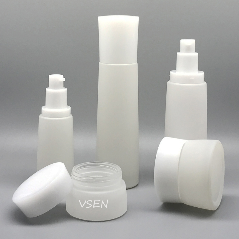 白色黑珍珠化妆品包装瓶 化妆品玻璃瓶套装  面(图5)